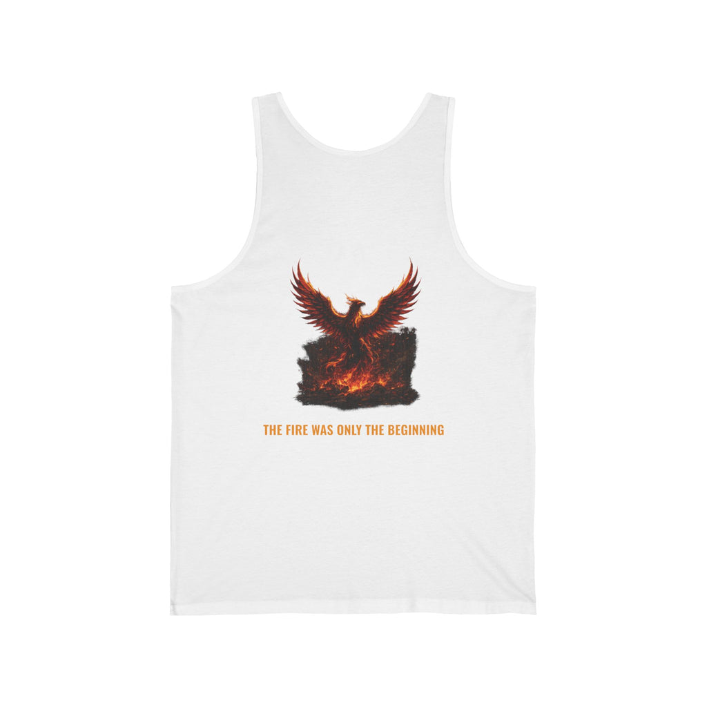 Phoenix Fire Tank Top — “Ash & Ember: Rise. Transform. Become.” Graphic Tank
