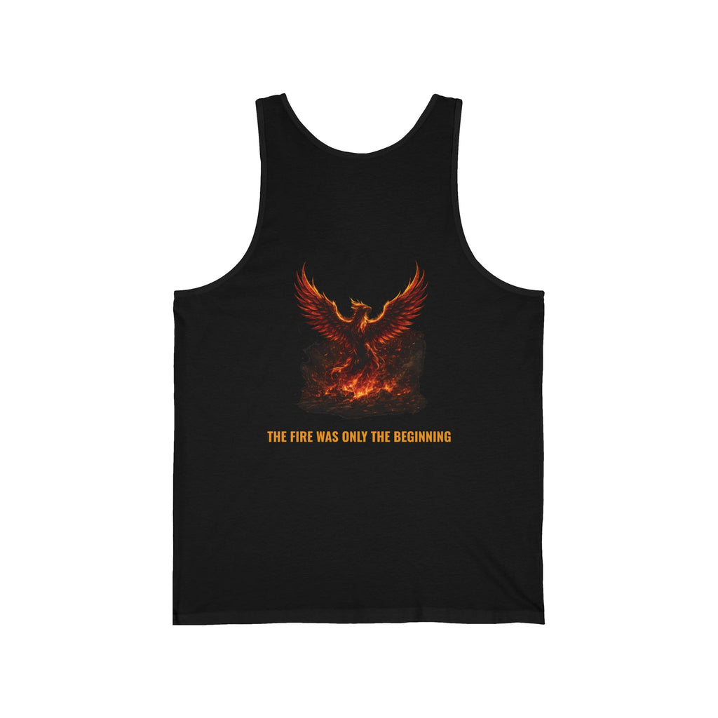 Phoenix Fire Tank Top — “Ash & Ember: Rise. Transform. Become.” Graphic Tank
