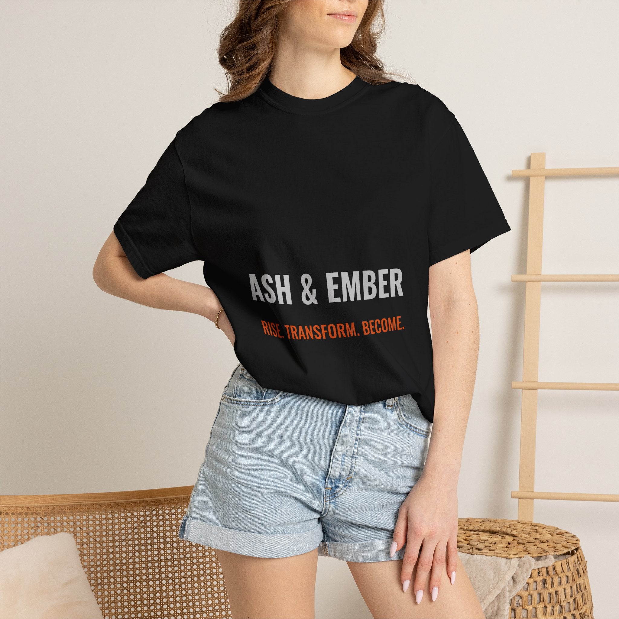 Phoenix Graphic T-Shirt — "Ash & Ember: Rise. Transform. Become."