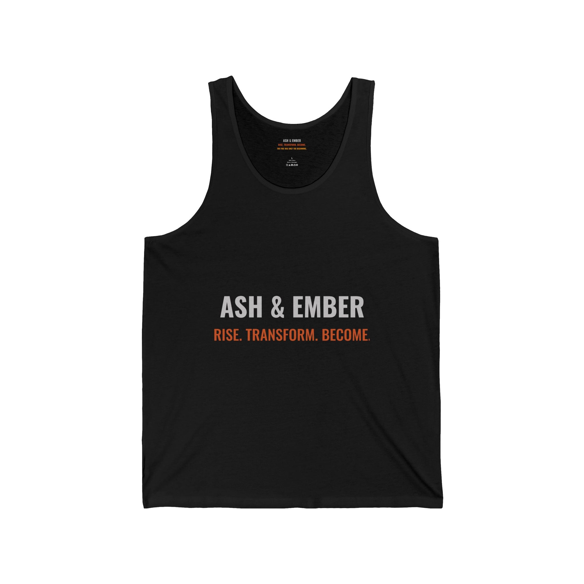 Phoenix Fire Tank Top — “Ash & Ember: Rise. Transform. Become.” Graphic Tank