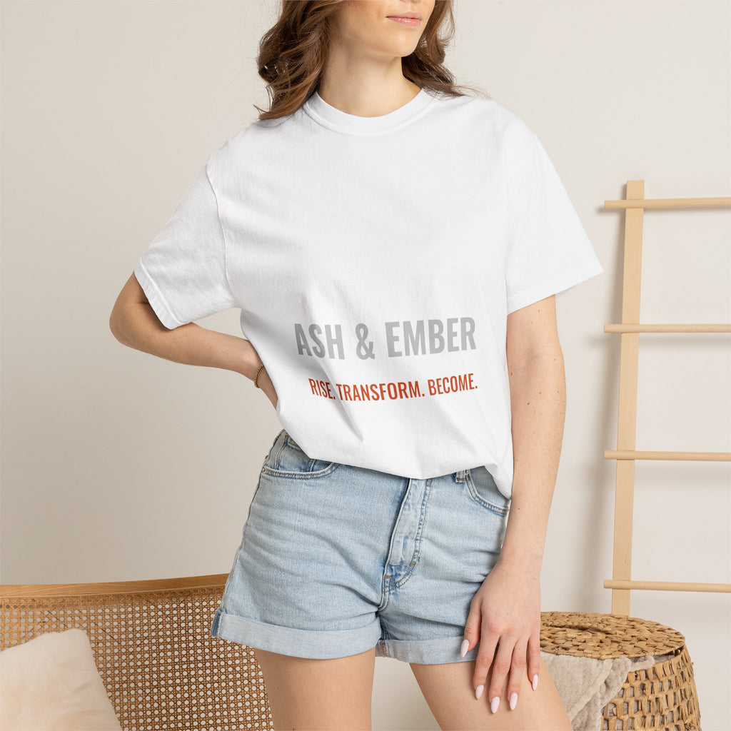 Phoenix Graphic T-Shirt — "Ash & Ember: Rise. Transform. Become."
